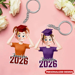 Personalized Keychain - Custom Name Gifts For Graduation