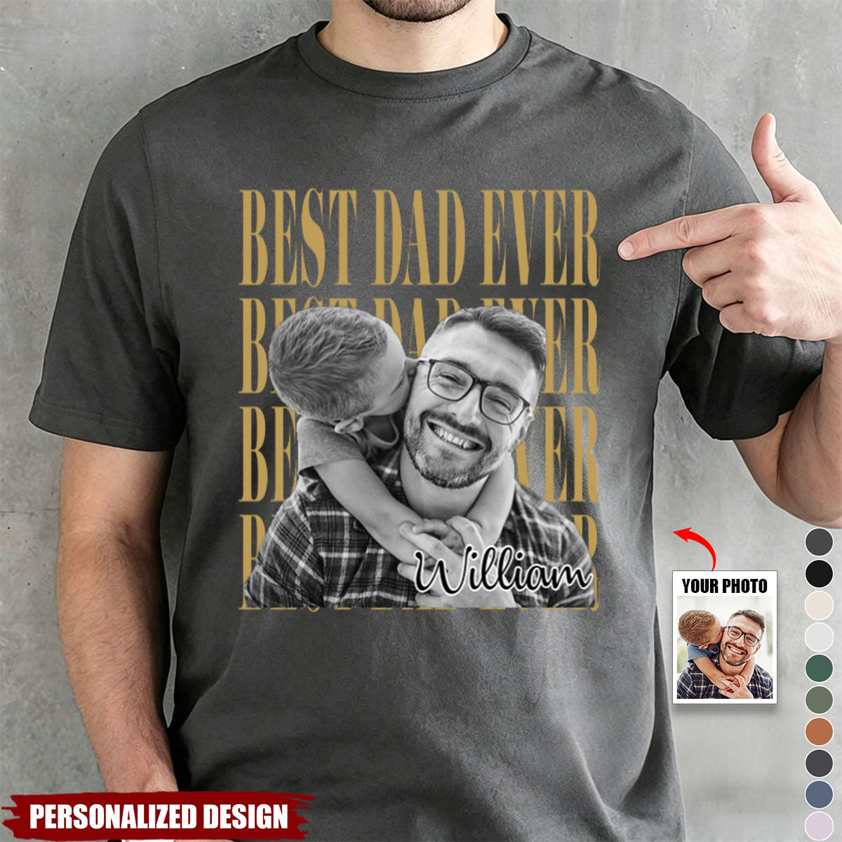 Best Dad Ever - Vintage Photo - Personalized Shirt For Dad, Grandpa