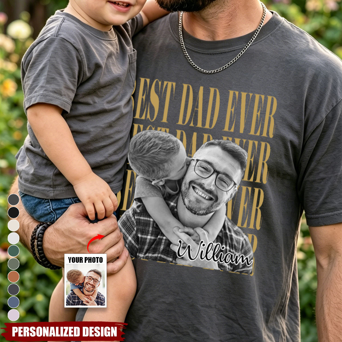 Best Dad Ever - Vintage Photo - Personalized Shirt For Dad, Grandpa