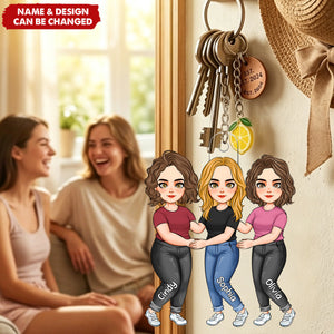 We'll Be New Besties - Personalized Acrylic Keychain