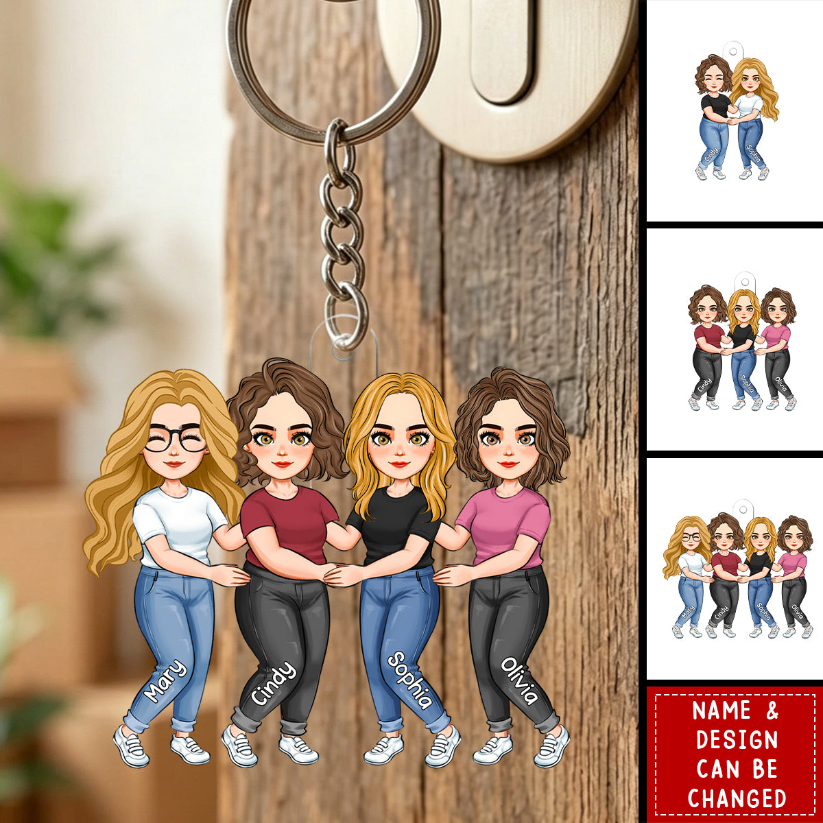 We'll Be New Besties - Personalized Acrylic Keychain