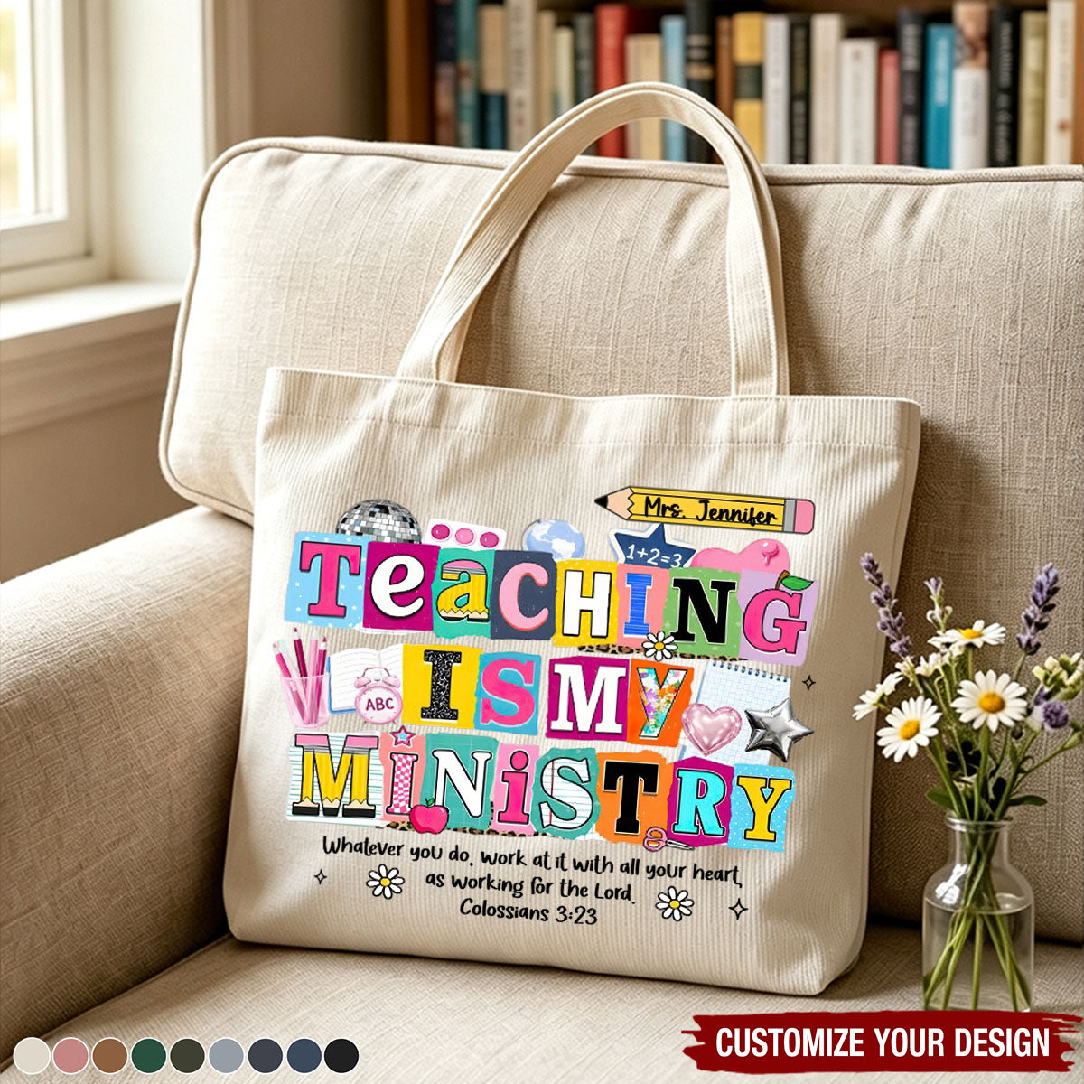 Teaching Is My Ministry - Personalized Tote Bag