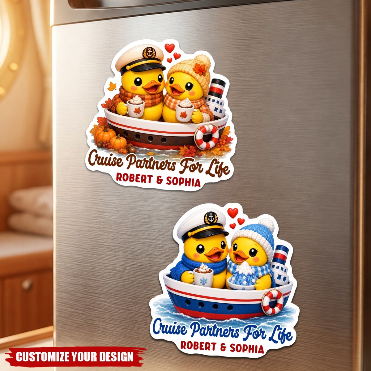 Cruise Partners For Life Ducks - Personalized Magnet