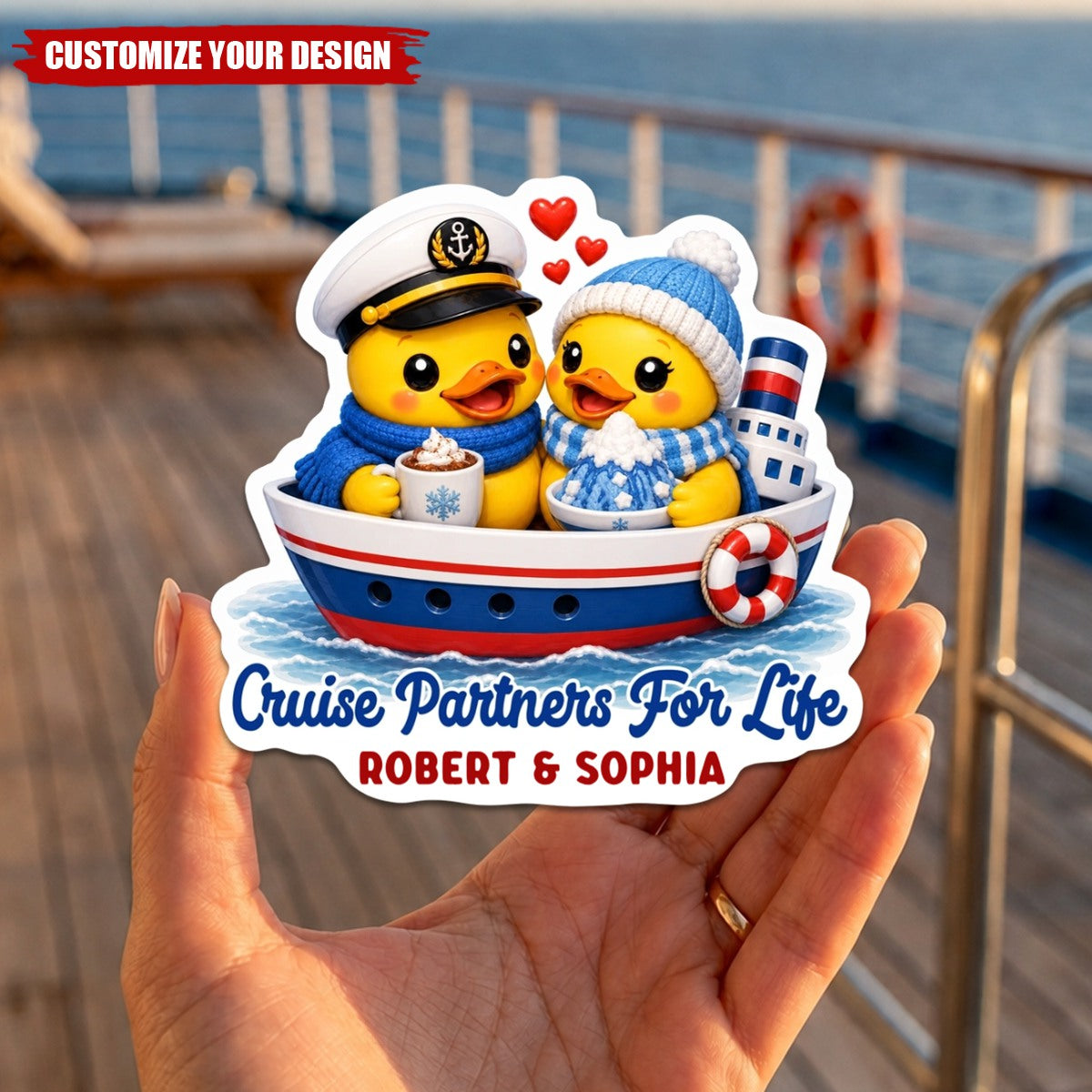 Cruise Partners For Life Ducks - Personalized Magnet