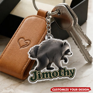 Jimothy Raccoon Acrylic Keychain - Trending 2026 Keep Sake