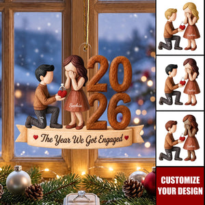 The Year We Got Engaged 2026 – Personalized Acrylic Ornament