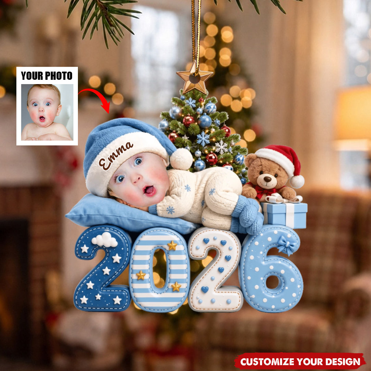 Our Greatest Blessing Ever - Custom Photo Acrylic Shape Ornament