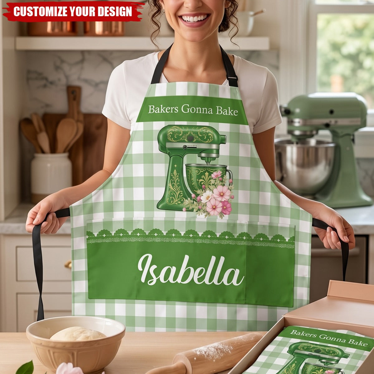 Baked With Love, Gift For Baker, Baking Lover - Personalized Apron