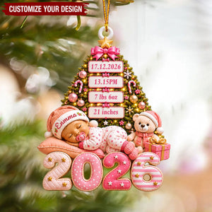 Personalized Baby's First Christmas Ornament - Announcement Gift