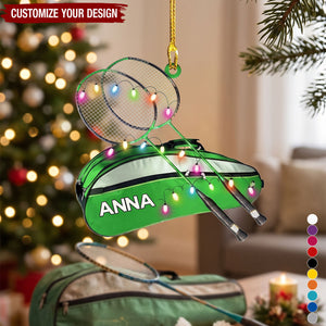 Personalized Badminton Ornament - Badminton Sports Lover Holiday Keepsake