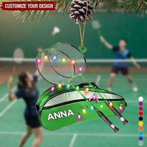 Personalized Badminton Ornament - Badminton Sports Lover Holiday Keepsake
