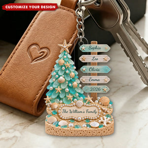 Personalized Beach Family Acrylic Keychain