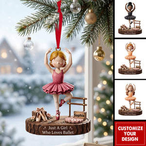 Ballet Girl Acrylic Ornament - Personalized Christmas Gifts For Ballet Lovers
