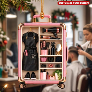 Barber Wardrobe Ornament - Personalized Hairdresser Christmas Gift