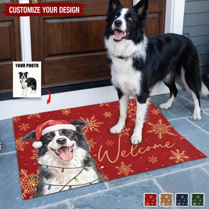 Custom Photo Decorative Mat - Personalized Christmas Birthday Gifts For Dog Cat Lovers