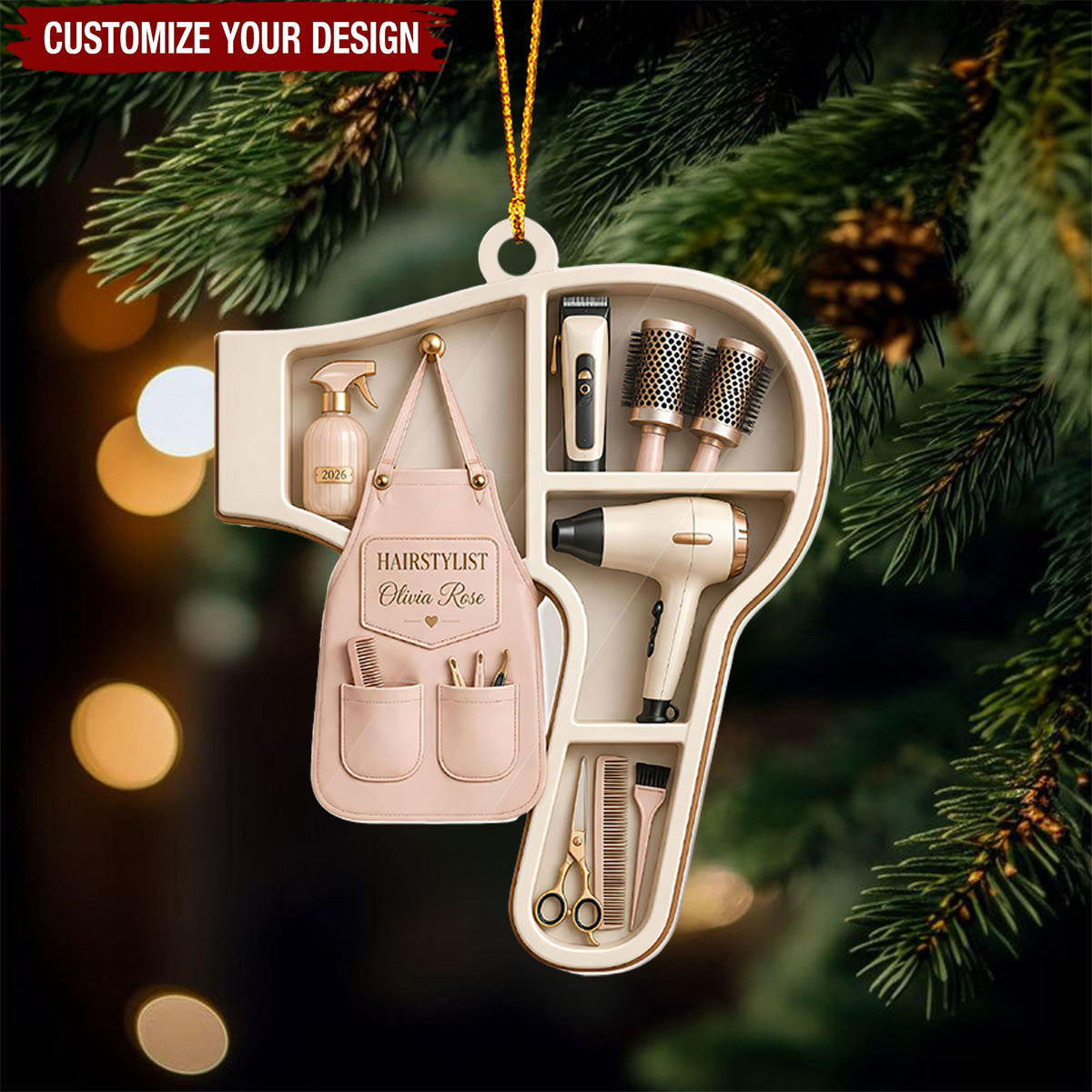 Personalized Hairstylist Ornament - Hairstylist Gift For Woman