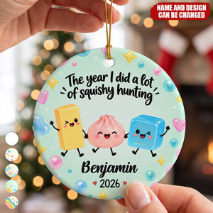 Custom Squishy Ceramic Ornament - Personalized Christmas Birthday Gifts For Kids