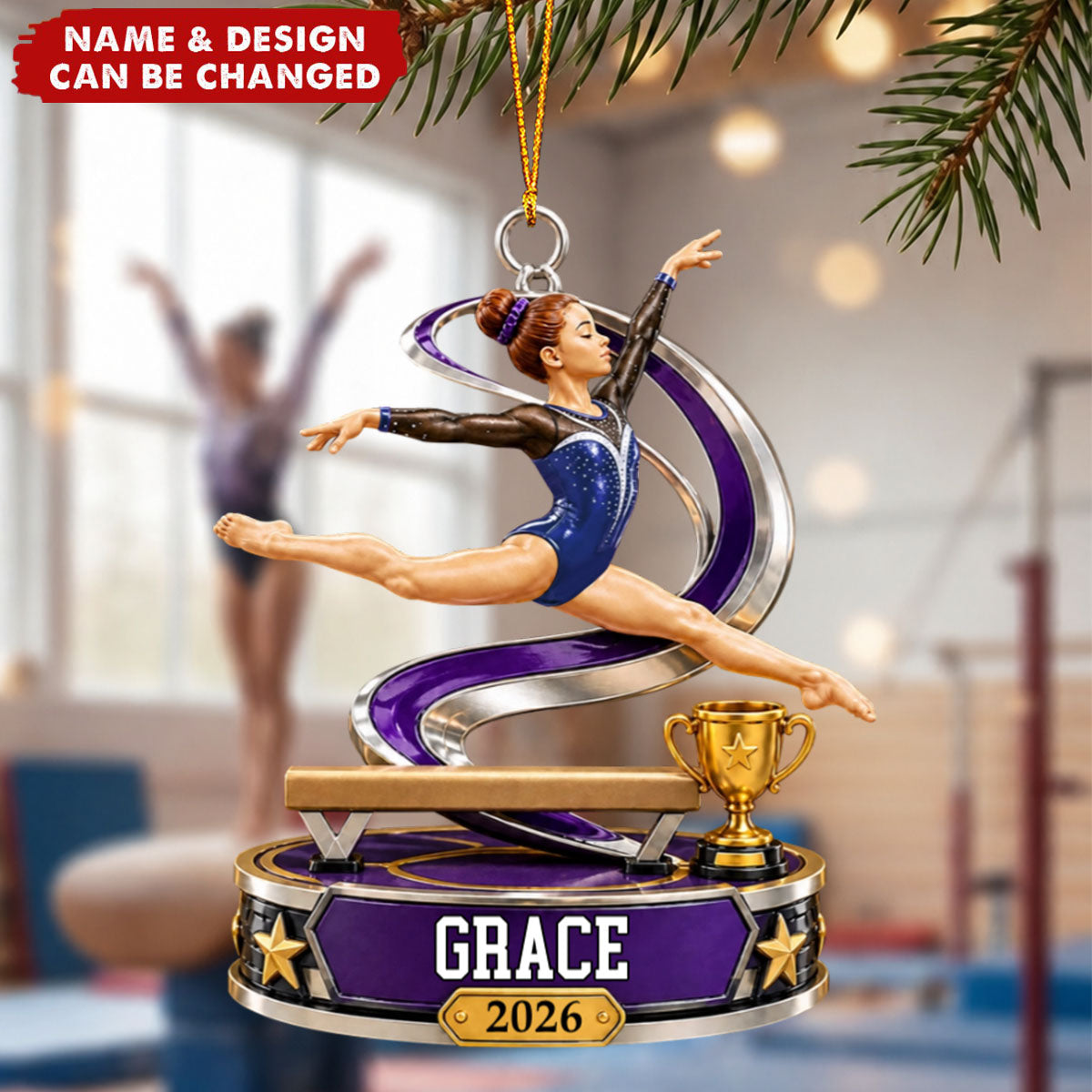 Personalized Gymnastics Ornament - Gift For Gymnast