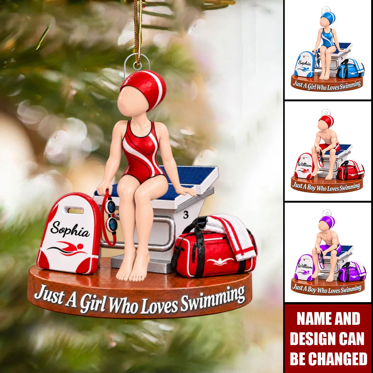 Just A Person Who Loves Swimming - Personalized Gift For Swimmers