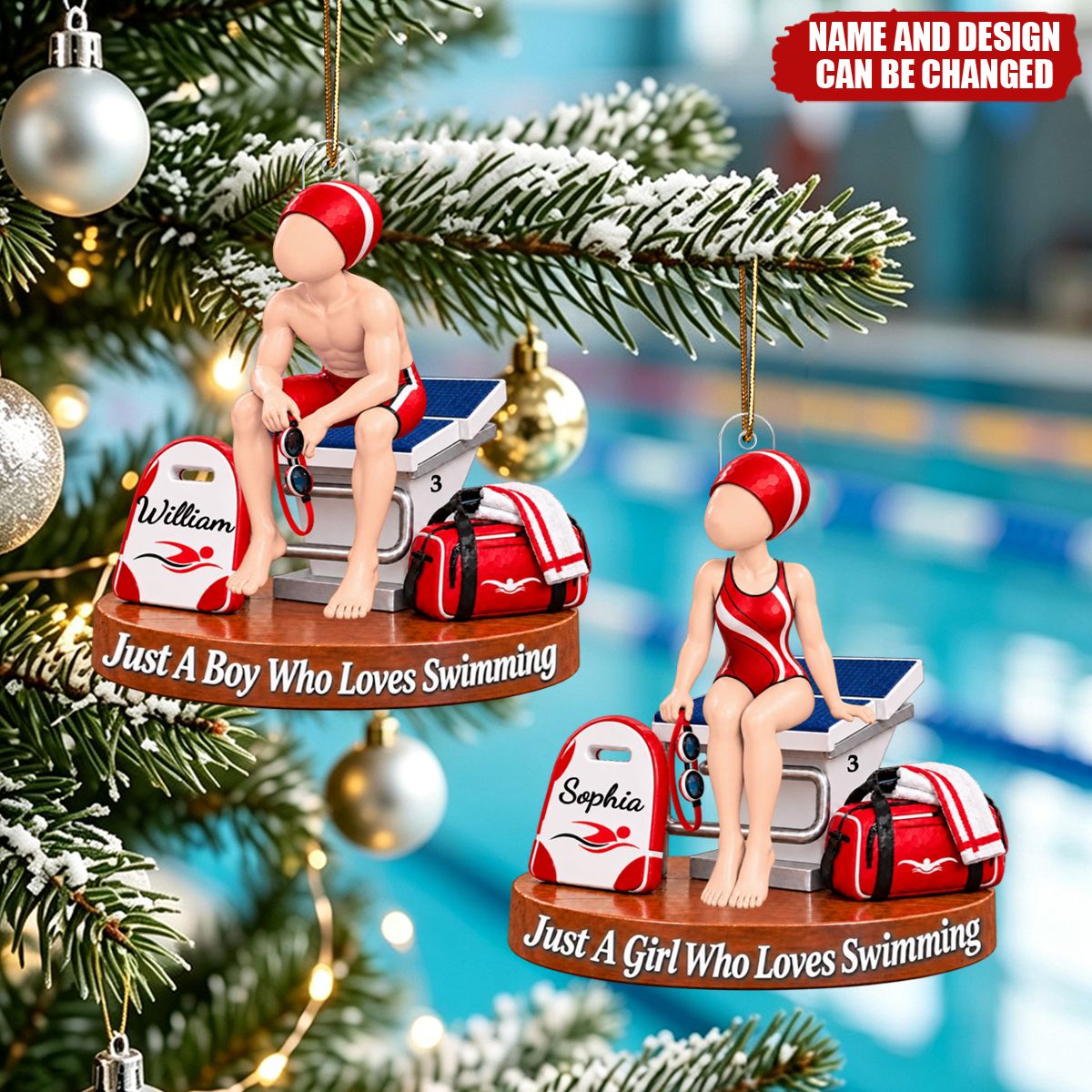 Just A Person Who Loves Swimming - Personalized Gift For Swimmers