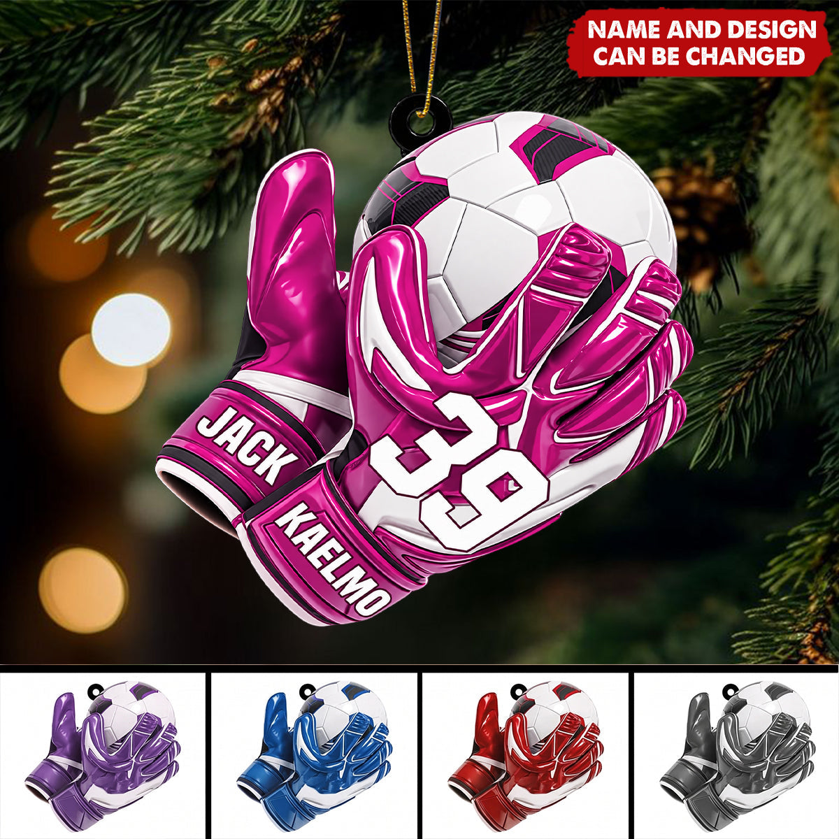 Personalized Goal Keeper Christmas Ornament