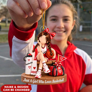 Personalized Acrylic Basketball Ornament - Christmas Keepsake