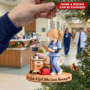 Personalized Nurse Acrylic Ornament - Nurse Christmas Gift For Her