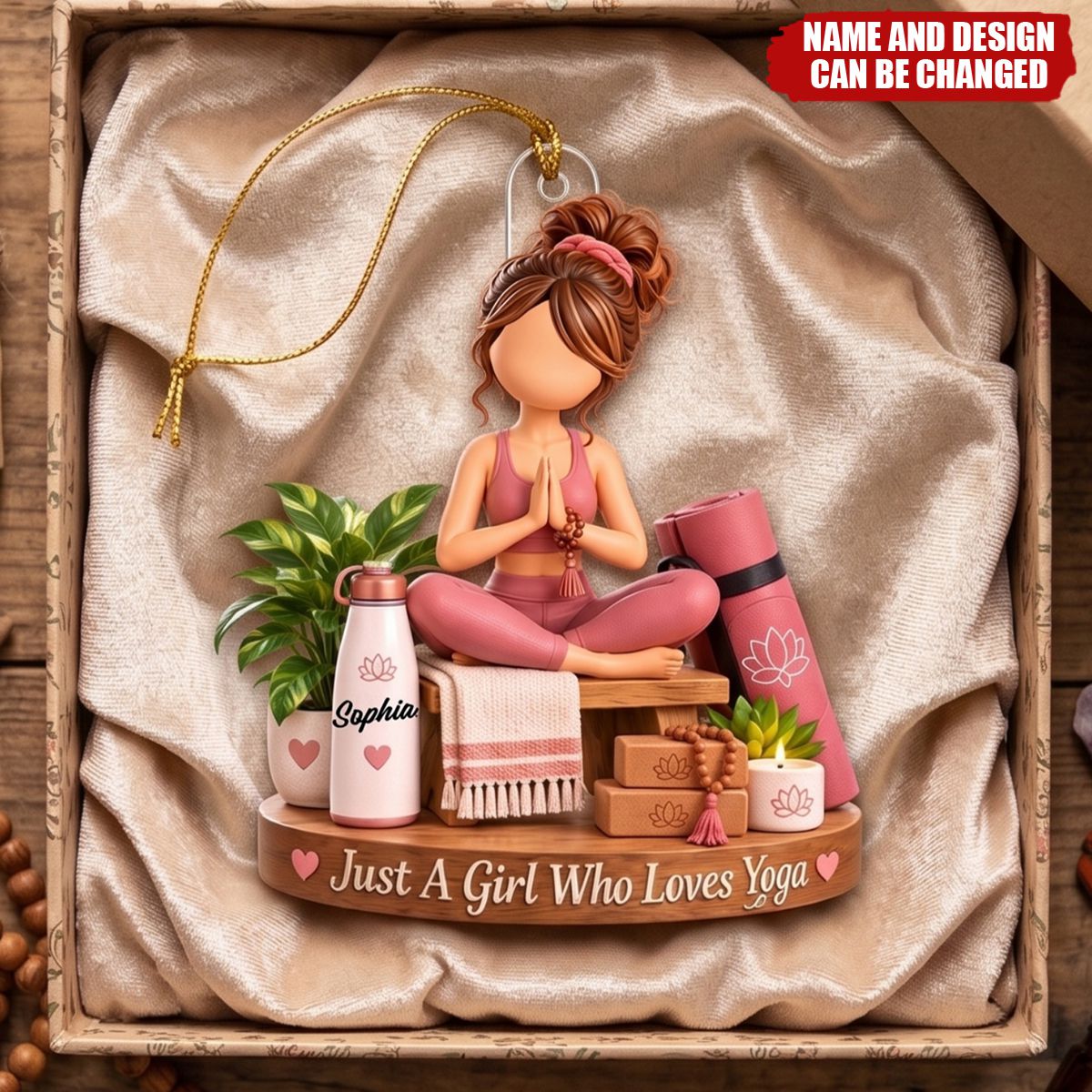 Personalized Acrylic Yoga Ornament - Yoga Lover Tree Decor