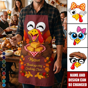 Family Friendsgiving Group Thanksgiving Party - Personalized Apron