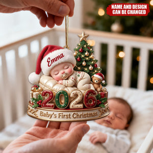 Baby First Christmas Ornament - Personalized Gifts For New Born Ornament