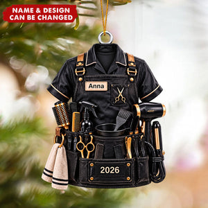 Personalized Hairdresser Christmas Ornament