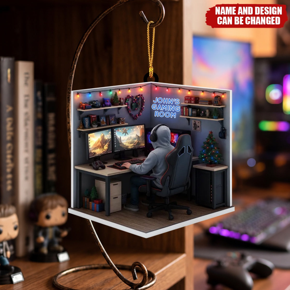 Custom Gaming Room - Personalized Acrylic Ornament