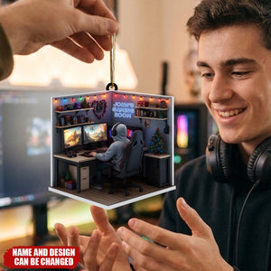 Custom Gaming Room - Personalized Acrylic Ornament