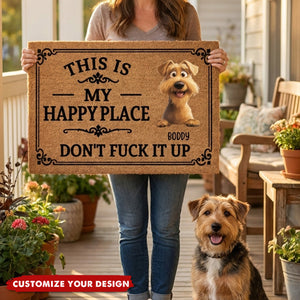 This Is My Happy Place - Personalized Doormat
