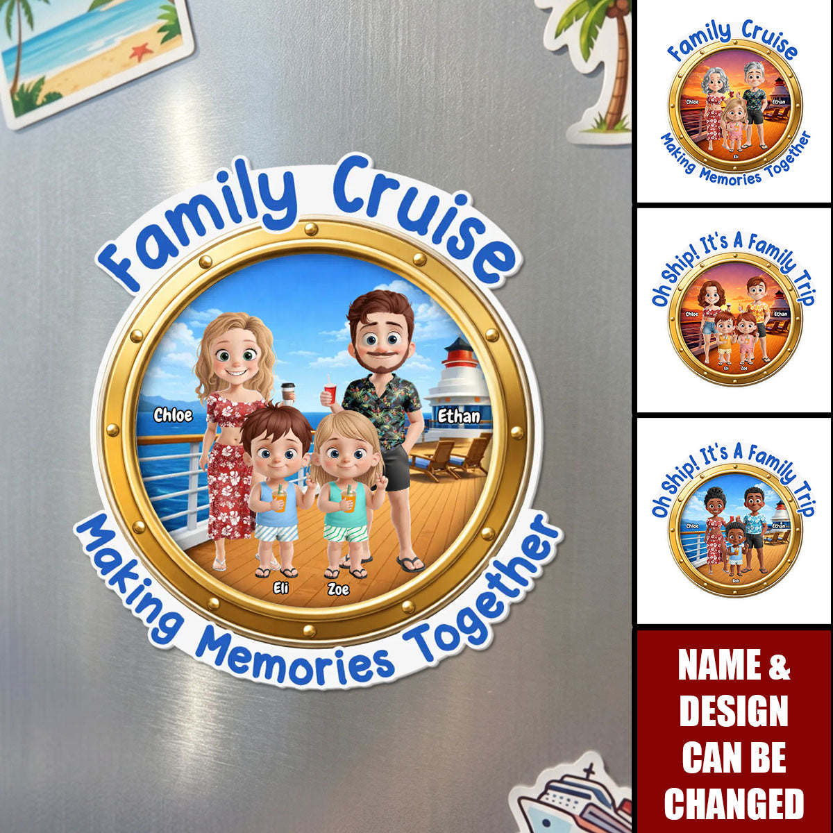 Custom Cruise Ship Door Magnet - Personalized Summer Vacation And Travel Gifts - Summer Days With My Favorite People
