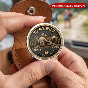 Custom Pocket Hug - Personalized Anniversary Wedding Gifts For Husband And Wife, Him And Her - Love Token Lasts Forever