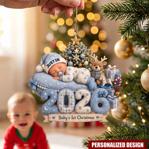 Baby's First Christmas 2026 - Personalized Acrylic Ornament