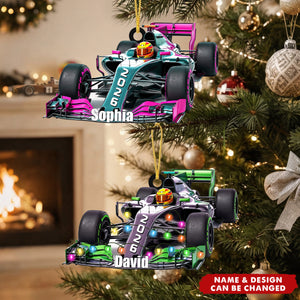 Personalized Race Car Christmas Ornament, Gift For Race Car Lovers