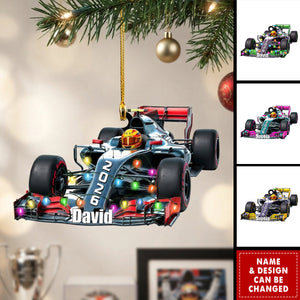 Personalized Race Car Christmas Ornament, Gift For Race Car Lovers
