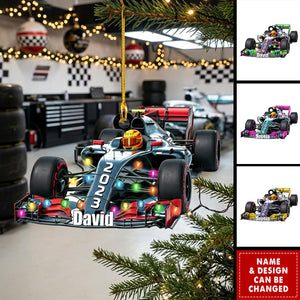 Personalized Race Car Christmas Ornament, Gift For Race Car Lovers