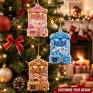 Personalized Plush Toy Vending Machine Ornament, Christmas Tree Decor Ornament Gift