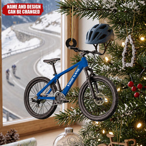 Personalized Bicycle Christmas Ornaments, Cycling Acrylic Ornament