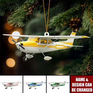 Personalized Plane Ornament, Custom Pilot Gift