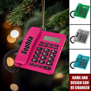 Personalized Vintage Telephone Ornament, Retro Telephone Ornament