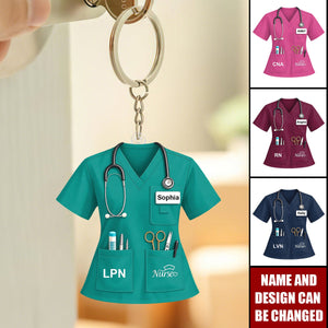 Nurse Uniform Custom Name Gift For Nurse, Coworkers - Personalized Keychain