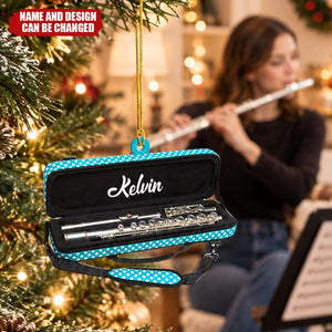Personalized Flute Ornaments, Flute Musical Instruments Christmas Ornament