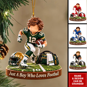 Soccer Boy Acrylic Ornament, Soccer Player Gift For Nephew
