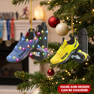Custom Runner Shoes Christmas Ornament, Custom Marathon Ornament