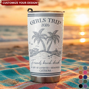 Girls Trip Summer Time - Personalized Tumbler