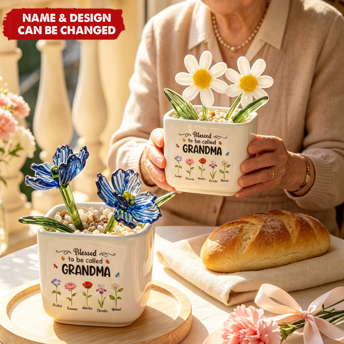 Mother's Day Gifts, Blessed To Be Called Grandma - Personalized Plant Pot
